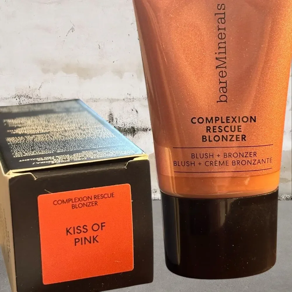 BareMinerals Complexion Rescue Bonzer Liquid Blush + Bronzer in Kiss of Pink NIB